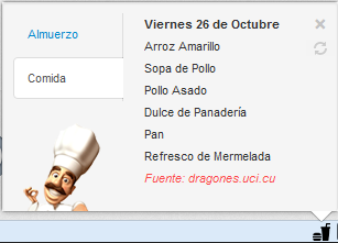 Menú UCI