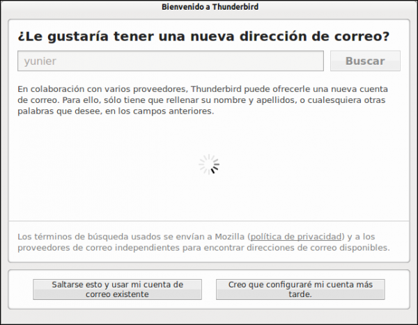 creacion de cuenta