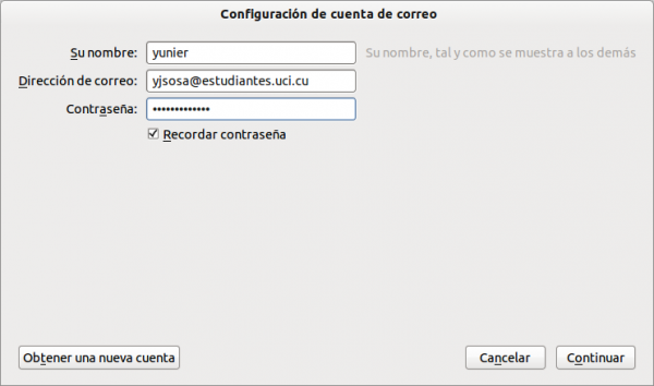 insertar correo y password