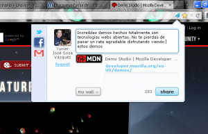 Firefox Share en funcionamiento
