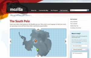 Mapa del Polo Sur