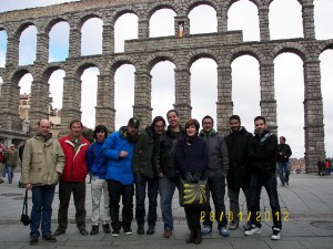 Inma, en el centro, junto a varios miembros de Mozilla Hispano