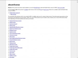 about:license