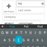 App Contactos. Crear contacto + teclado