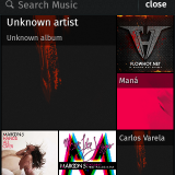 App Música. Vista principal