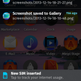 Notificaciones. (Se eliminan deslizando hacia los lados)