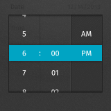 Componentes. "Timepicker" (selector de hora)