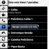 Agregar parada a la ruta