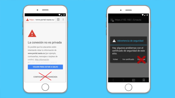 Ejemplo de webs falsas con Problemas en el Certificado de Seguridad /Ilustración Firefoxmanía